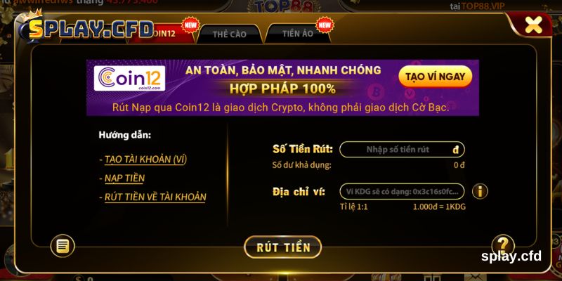 rut tien splay coin12 rut tien splay coin12